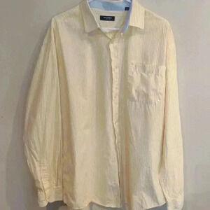 Men's Nautica yellow stripe‎ button down